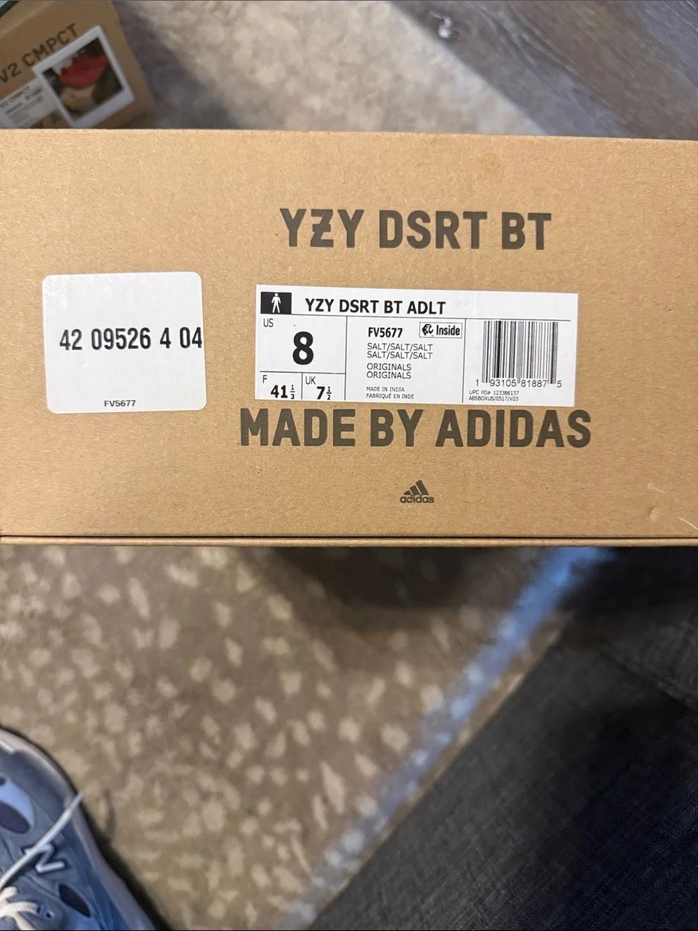 adidas YZY DSRT BT Box – Brown Kraft with Black Text